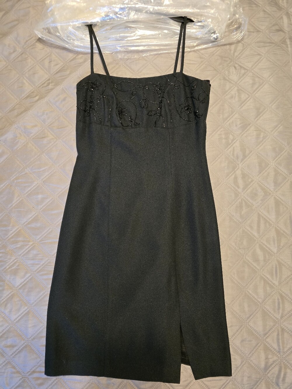 Vintage Hugo Buscati Strappy Beaded Empire Waist Cocktail Dress Size 2